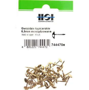 Vrták Čalounické hřebíčky 6,5mm Mosazné 40 ks HSI