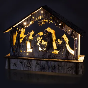 Bytová dekorace RXL 336 betlém dř.6LED WW RETLUX (RXL 336 betlém dř.6LED WW )