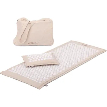 Akupresurní podložka BODHI Sada Bodhi Vital Set Eco Acupressure BÉŽOVÁ|BÍLÁ