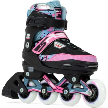 Kolečkové brusle Kolečkové Brusle nastavitelné pro děti SFR Pixel Adjustable Skates Modro-růžové S