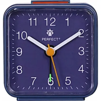 Budík Budík Ručičkový Tmavě Modrý Tichý Chod Odložené Zvonění Podsvícení Na Baterie