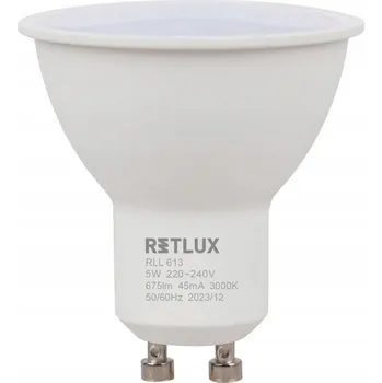 Žárovka LED žárovka RETLUX RLL 613 GU10 5W WW D