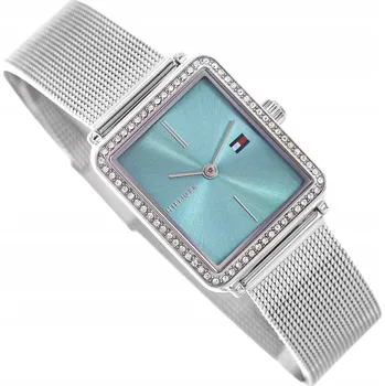 Hodinky DÁMSKÉ HODINKY TOMMY HILFIGER 1782789 TEA ELEGANTNÍ STŘÍBRNÉ S OCELOVÝM ŘEMÍNKEM