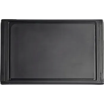 Kuchyňské prkénko Krájecí prkénko plastové, se žlábkem na šťávu, černé