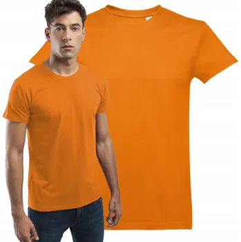 Pánské tričko bavlna silnější provedení, volnočasové, krátký rukáv, oranžové, XL