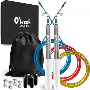 Švihadlo Crossfit s 3 vyměnitelnými kovovými lany a nastavitelnými ložisky