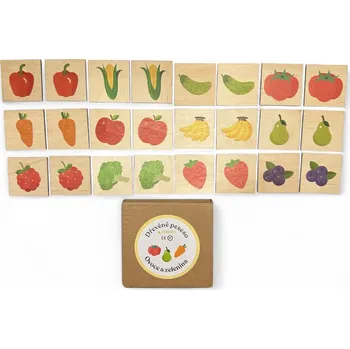 Dřevěná hračka Pexeso Ovoce a zelenina