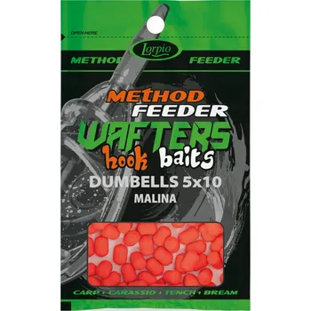 Boilies Činky Wafters 5x10mm malinové Lorpio