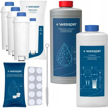 Wessper 3x filtr do kávovaru Delonghi odvápňovač tekutý tablety kartáč