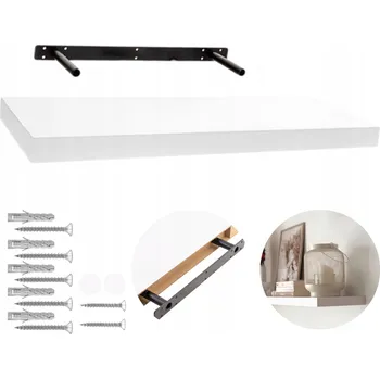 police Nástěnná police domax home MDF deska bílá 59,5x23,5 cm