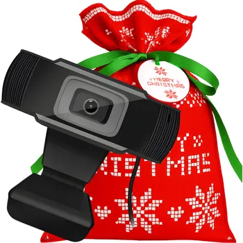 IP kamera Webkamera Full HD 1080p černá s automatickou korekcí barev, USB