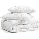 Francouzské bavlněné povlečení Vrba Zapínání: zip, Velikost polštáře: 2x50x70, Velikost přikrývky: 200x200 Šev uprostřed