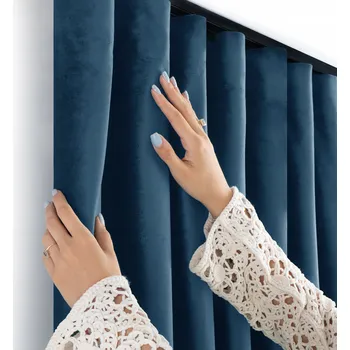 Obraz FILUMI Závěs samet VELUR Řasící stuha wave INDIGO 140x250