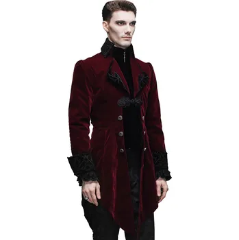 Pánský kabát kabát pánský DEVIL FASHION - Gothic Formal Party - XL