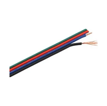 Plochý RGB kabel 4 x 0,3 mm2, AWG24 (FK-KAB-4X030MM-RGB)