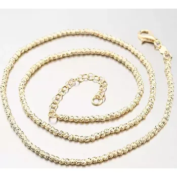 Náhrdelník Zlacený náhrdelník broušený - stříbro 925 N2500503-0493-SLX délka 45 cm