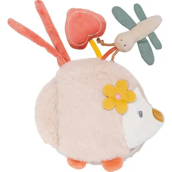 Hračka pro nejmenší Nattou Knížka plyšová ježek Zoe s aktivitami 14 cm Mila, Zoe & Lana