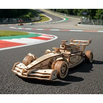 Puzzle NiXiM Dřevěné 3D puzzle Závodní formule