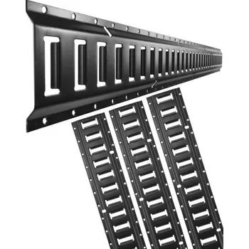 Sada upevňovacích lišt VEVOR E Track, 5' ocelové lišty, balení 4 kusů, zabezpečení nákladu a těžkých břemen do 2000 liber, vysoce odolné lišty Etrack se šrouby pro garáže, dodávky, přívěsy, upevňovací úchyty pro motocykly, úchyty pro čtyřkolky