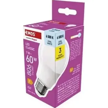 Žárovka LED žárovka Classic A60 / E27 / 7 W (60 W) / 806 lm / Studená bílá (LED žárovka Classic A60 / E27 / 7 W (60 W) Studená bílá)