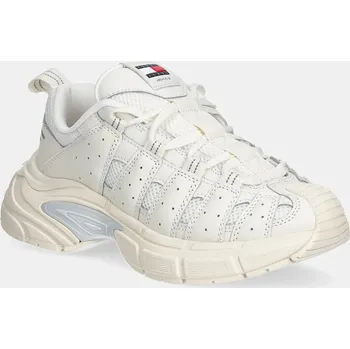 Dámské tenisky Kožené tenisky Tommy Jeans ARCHIVE '95 EN0EN02865 béžová 01X, EUR 40