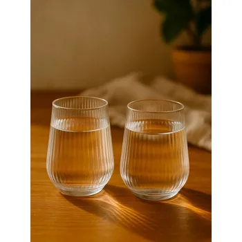 Sklenice Sinsay - Rýhované sklenice 2 ks - clear - 930CV-CLR - 930CV-CLR-ONE