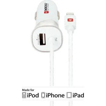 SKROSS USB Car Charger & Lightning Connector nabíjecí autoadaptér, integrovaný kabel + 1x USB výstup navíc, 3400mA max. (USB Car Charger & Lightning Connector nabíjecí autoadaptér, integrovaný kabel + 1x USB výstup navíc, 3400mA max.)