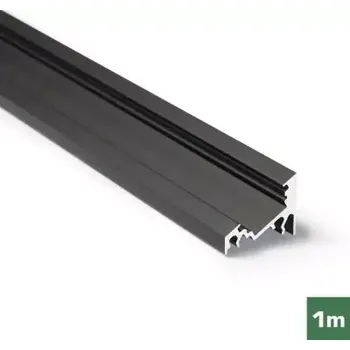 LED lišta AL profil FKU60 BC/UX pro LED, bez plexi, 1m, černý elox (AL profil FKU60 BC/UX pro LED, bez plexi, 1m, )