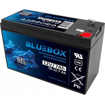 Motobaterie Gelový akumulátor Bluebox 12 V 7 Ah bezúdržbová