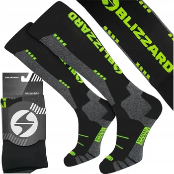 Pánská móda BLIZZARD Wool Sport ski socks, black/green - vel. 43/46 r.26