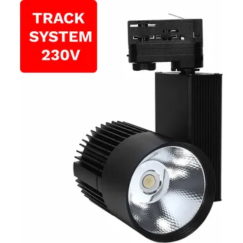 DomenoLED Reflektor Szynowy Track System DD-03 30W 4000K Černý 3 fazowy 230V