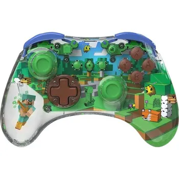 Gamepad PDP REALMz Wireless Minecraft Forest Biome - Nintendo switch (500-234-STV) průhledný
