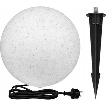 Venkovní osvětlení Zahradní lampa KAMENNÁ KOULE 35CM POZEMNÍ pro LED žárovku E27 VENKOVNÍ IP44