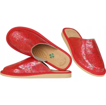 Dámské pantofle Dámské kožené Pantofle , pohodlné domácí pantofle s uzavřenou Bamboše , velikost 40