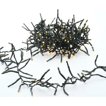 Venkovní osvětlení ACA Lighting 300 LED řetěz (po 5cm), WW, 220-240V + 8 programů, IP44, 5m, zelený kabel X083001122