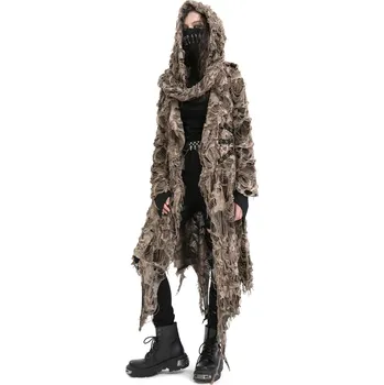 Dámský kabát tričko gothic and punk dámské - Brown Gothic - DEVIL FASHION - CT244 - XS