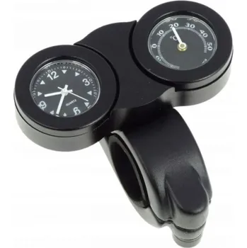 Hodiny MOTOCYKLOVÝ DVOJITÝ TEPLOMĚR HODINY - MOTOCYKL