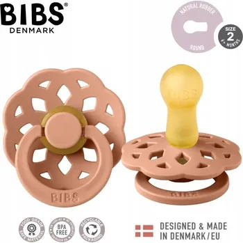 dudlíky Kulatý gumový Dudlík Bibs 6 měsíců +