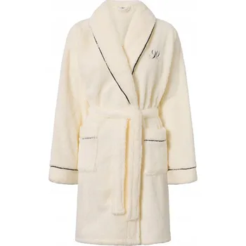 Dámský župan Dámský krátký župan z měkkého wellsoftu ecru XL