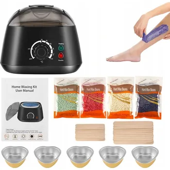 Ohřívač vosku 4x tvrdý vosk Velký depilační set s digitálním displejem