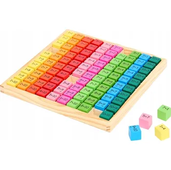 Dřevěná hračka MATEMATICKÁ HRA. SČÍTÁNÍ. DŘEVĚNÁ TABULKA PRO VÝPOČTY, VÝUKA MATEMATIKY