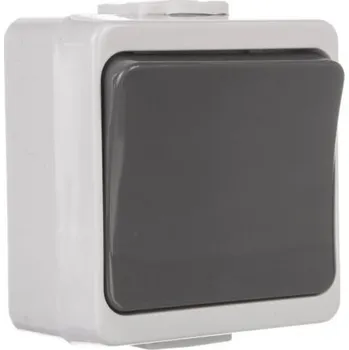 vypínač Tlačítko zvonku s podsvícením JANTAR-bis WNT-7J-b/S SZ šedé