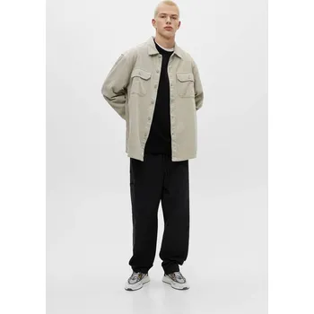 Pánské džíny PULL & BEAR ČERNÉ BAGGY DŽÍNY (M)