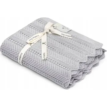 Dětská deka MY MEMI Bambusová deka light grey 80x100 feather