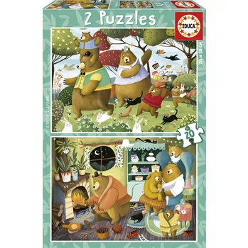 Puzzle Puzzle Educa 40 dílků Educa Puzzle 2 x 20 dílků Lesní příběhy