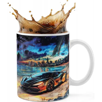 KERAMICKÝ HRNEK 330ML S POTISKEM - AUTA SUPER AUTA PLÁŽ MĚSTO NOC