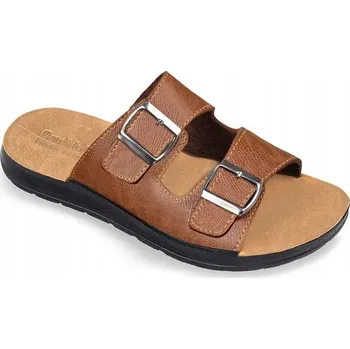 Pánské pantofle MJT pánské pánské pantofle Ortomed hnědé, velikost 46