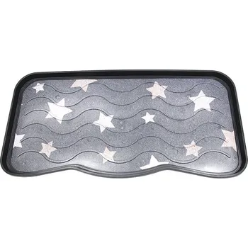 Rohožka Plastový odkapávač na boty FLOMA STARS - délka 38 cm, šířka 75 cm, výška 2,1 cm