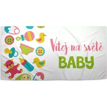 Sablio Ručník Vítej na světě, baby - 30x50 cm