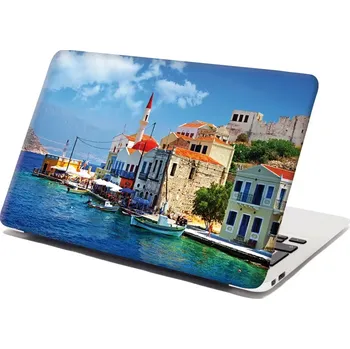 samolepka Sablio Samolepka na notebook Domky na pobřeží - 29x20 cm